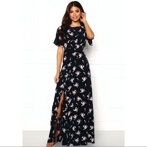 NWT ByTimo Maxi Wrap Dress size XS, floral, cottage core, retro